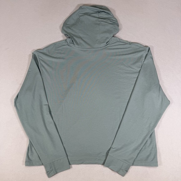 NWT Free Fly Elevate Lightweight Pullover Hoodie Ocean Mist Green Womens Large - Picture 2 of 7